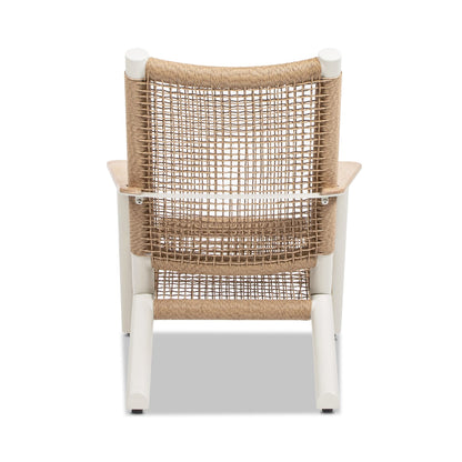 Beige Aluminium Patio Adirondack Chair - Outdoor Lounge