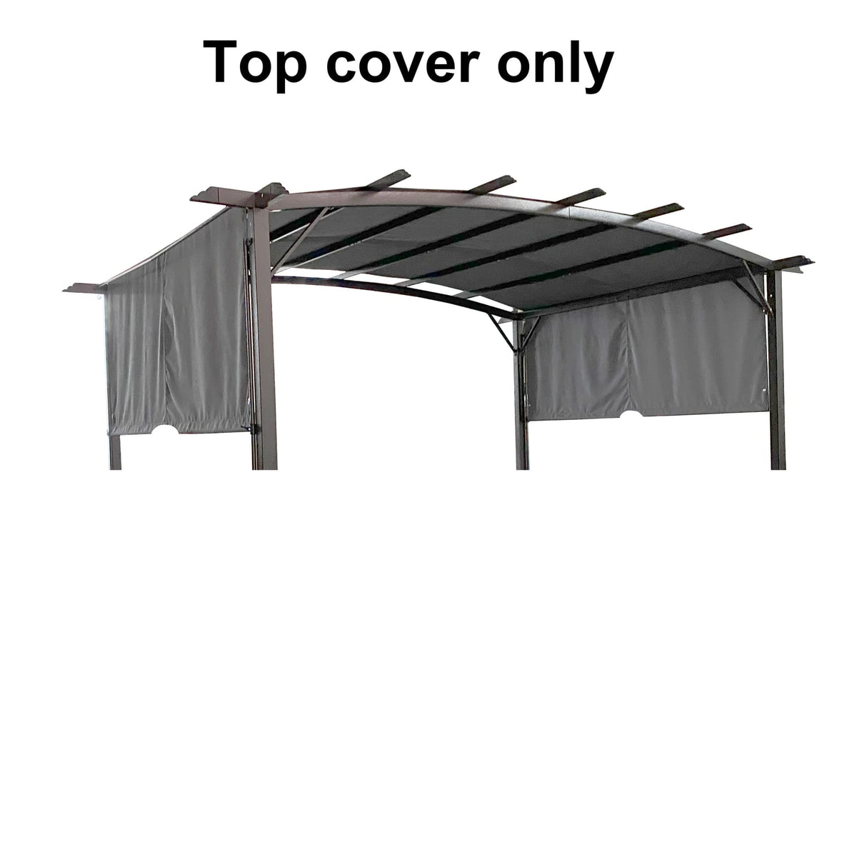 Grey Polyester Pergola Canopy Cover 12x9 Ft Replacement