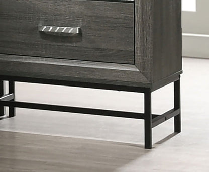 Contemporary Gray 4-Drawer Chest - Bedroom Storage