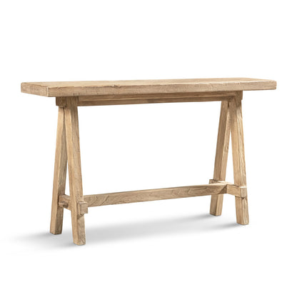 60" Natural Reclaimed Elm Console Table - Rustic Farmhouse Style
