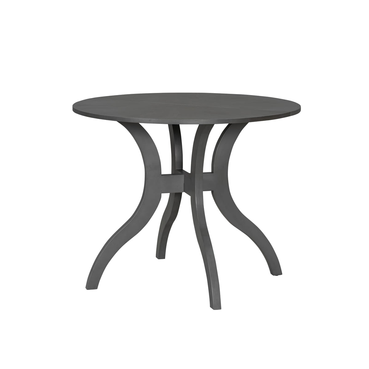 Oak Gray Round Dining Table 39.4" Traditional Solid Wood Legs, Timeless Elegance,