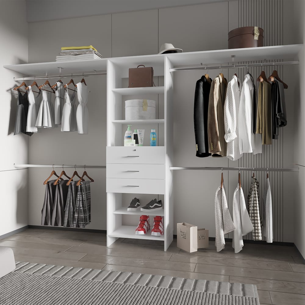 White 5-Drawer Dresser - 15.7" W x 118.1" D x 73.6" H