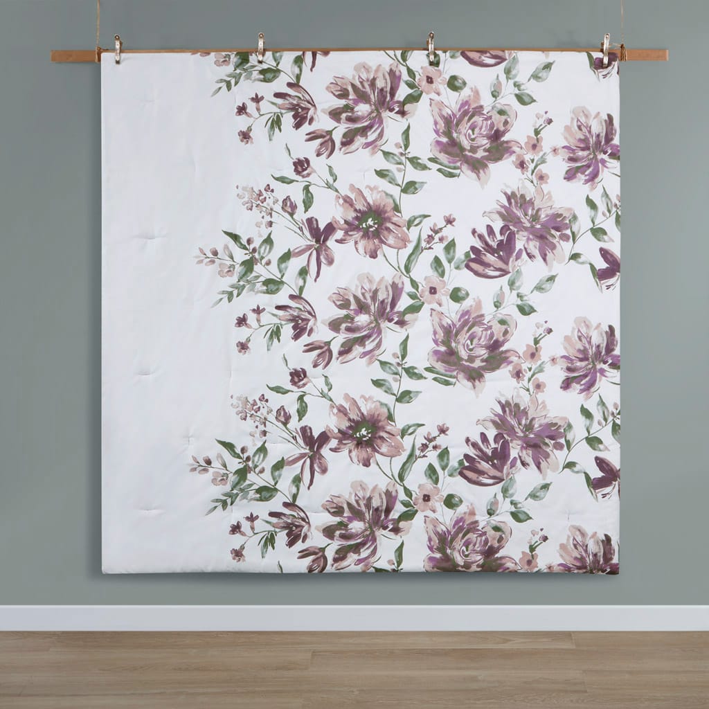 Twin Floral Comforter Set - Mauve Comfort & Style