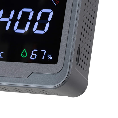 Carbon Dioxide Monitor - CO2 Controller with Temp/Humidity Display, Black
