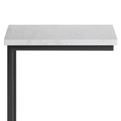 Skyler C Side Table - White Marble Top for Living Room