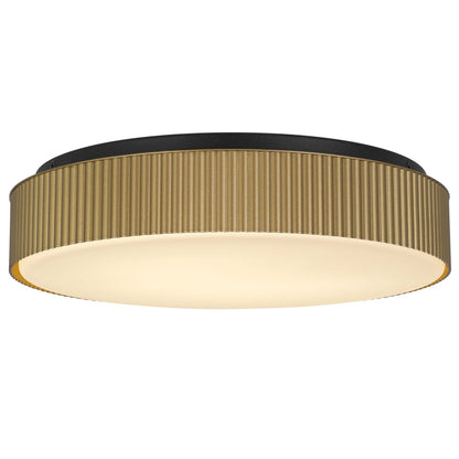 13 Inch Antique Brass LED Flush Mount - Bedroom Lighting