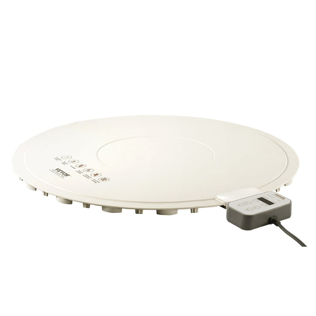 Beige Electric Warming Tray for Kitchen Food Storage and Buffet