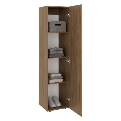 Tall Linen Cabinet - Natural Wood Storage for Bedrooms & Bathrooms