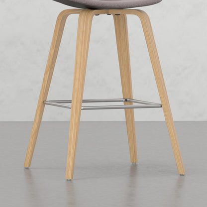 Harvard Bentwood Stools - Mocha Wood & Fabric Comfort for Bedroom