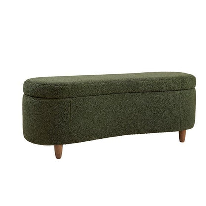 Green Wood Flip Top Storage Bench - 16.5" W x 48" D x 18" H