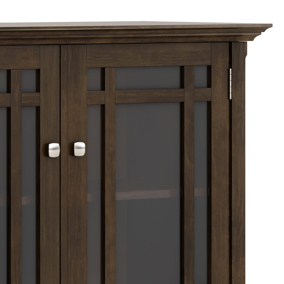 62" Pine Storage Cabinet - Dark Brown Office Cabinet
