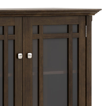 62" Pine Storage Cabinet - Dark Brown Office Cabinet