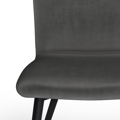 Dark Gray Wood Dining Chairs - Set of 2