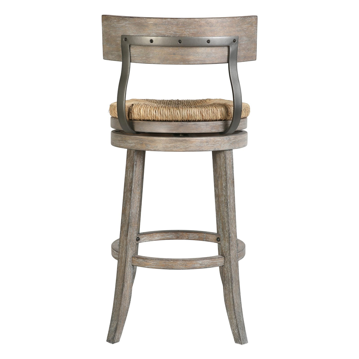 31" Wood Bar Stool - Gray Reclaimed Frame