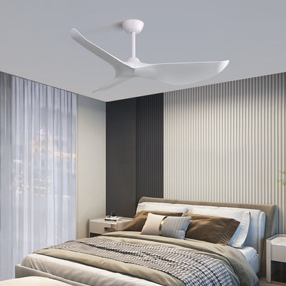 52 Inch White Ceiling Fan with Remote Control