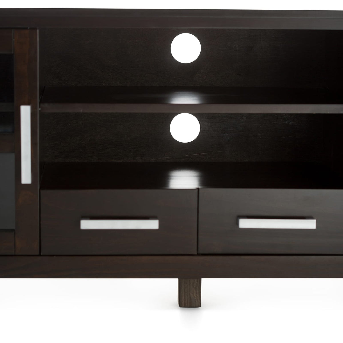 Kitchener 60 Inch Solid Wood TV Stand - Dark Brown