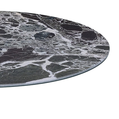 17.5" Black Glass End Table - Modern Accent Table for Living Room