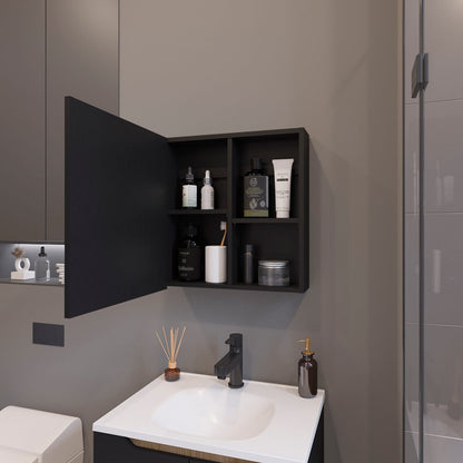 Morenci Medicine Cabinet - Black Wall Mounted Storage