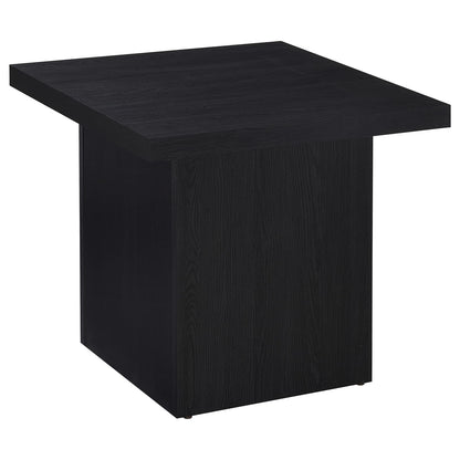 Exeter Black Square End Table - Modern Coffee Table for Living Room