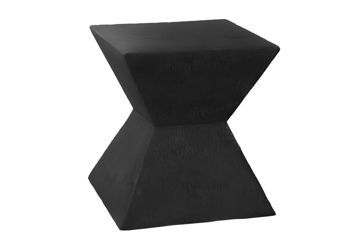 Black Magnesium Oxide Accent Table - 25"H Outdoor/Indoor Side Table