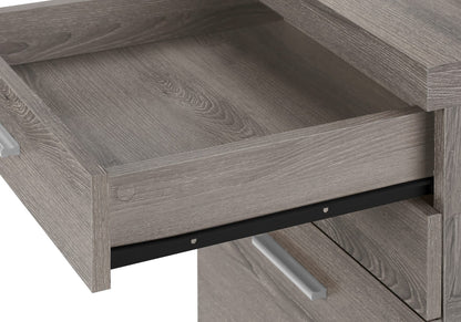 3-Drawer File Cabinet - Taupe Particle Board Storage