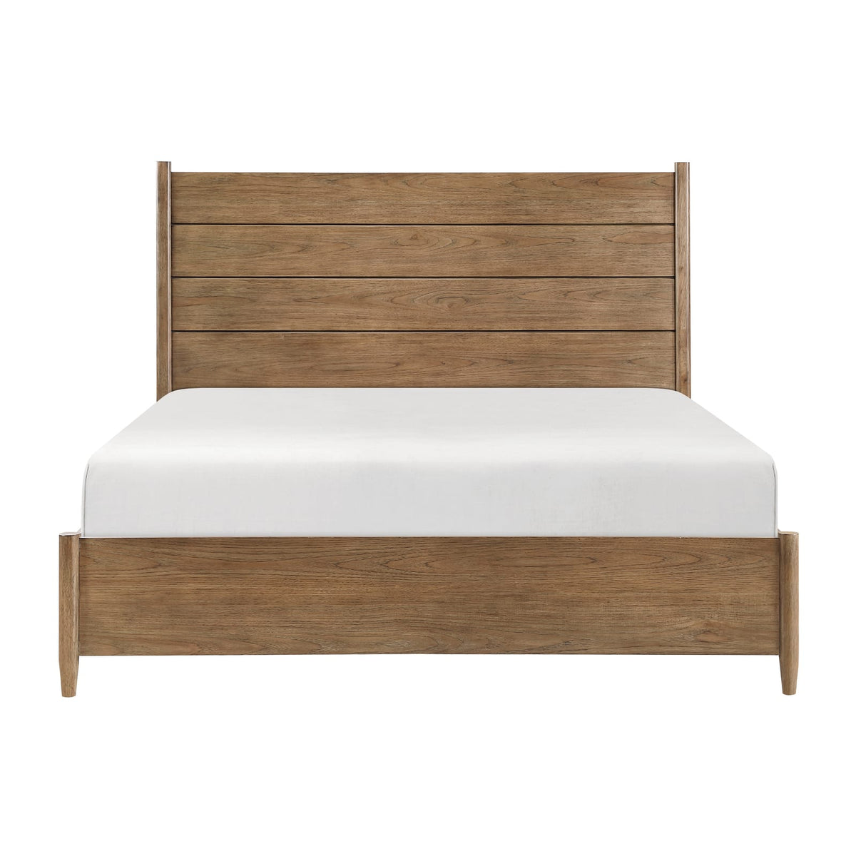 Queen Brown Wood Bed Frame Modern Bedroom