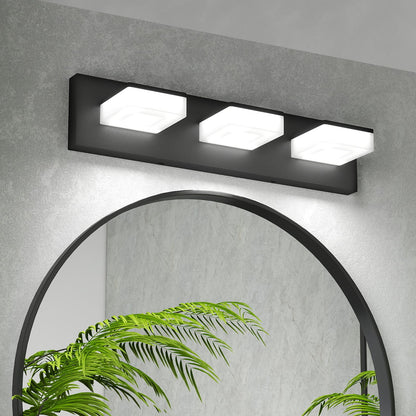 Black Iron Bathroom Vanity Light 3-Light Fixture