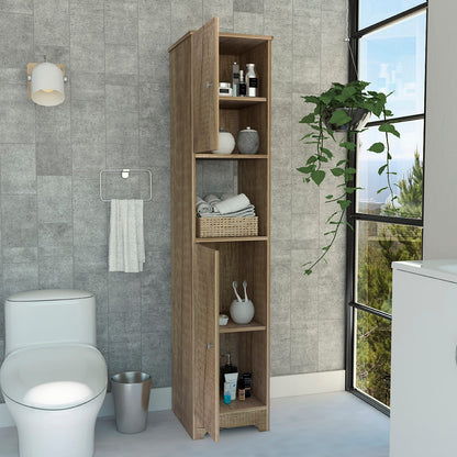 Ibis Linen Cabinet - Beige, 2-Door File Cabinet with Shelves