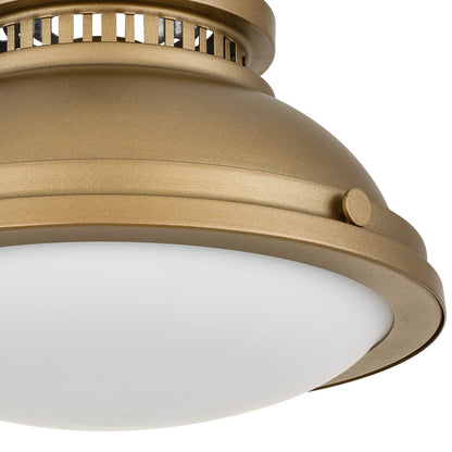 Brushed Brass Bedroom Flush Mount Light Fixture
