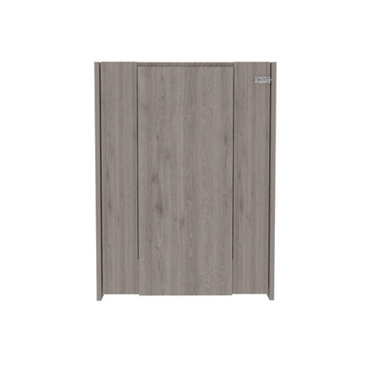 Light Gray Particle Board Wall Mounted Storage Hutch Table for Living Room
