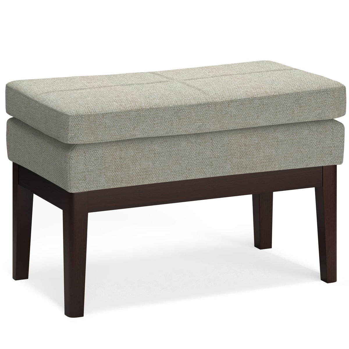 Gray Fabric Ottoman Bench - 26.4" x 15"