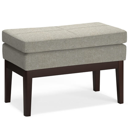 Gray Fabric Ottoman Bench - 26.4" x 15"