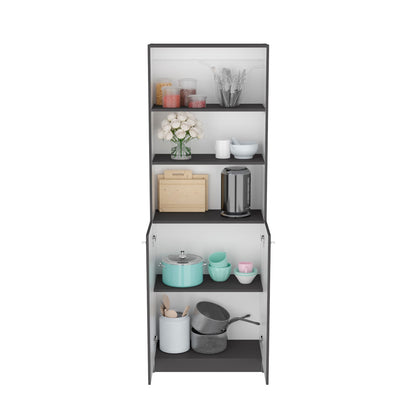 Multicolor Engineered Wood Display Shelving Unit