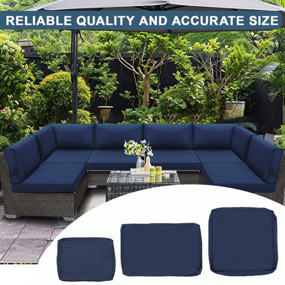 Navy Blue Outdoor Cushions for Patio Furniture Replacement