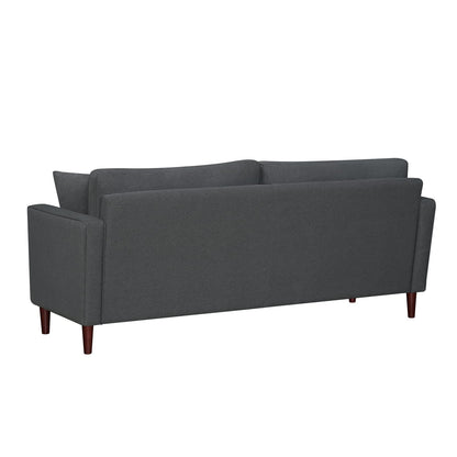 Contemporary Gray Sofa - 2 Seat Plush Comfort for Living Room