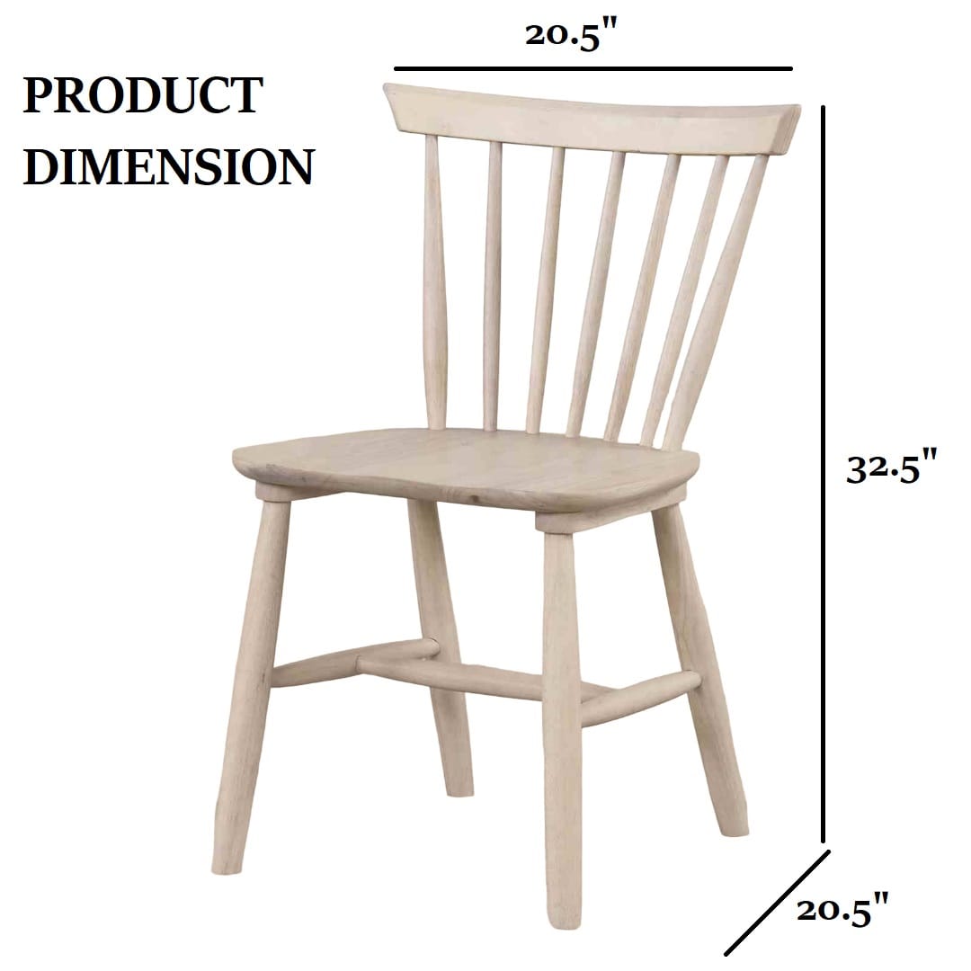 White Oak Mid-Century Dining Chairs - 2 Piece Set