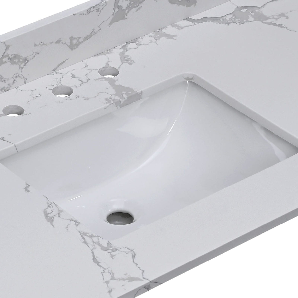 White Ceramic Bathroom Sink - Durable & Stain Resistant