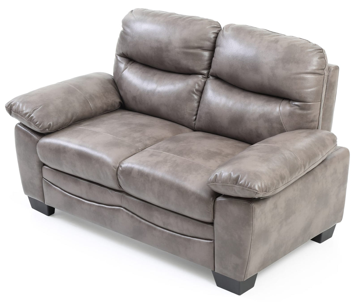 Gray PU Loveseat - Comfortable & Durable for Living Room