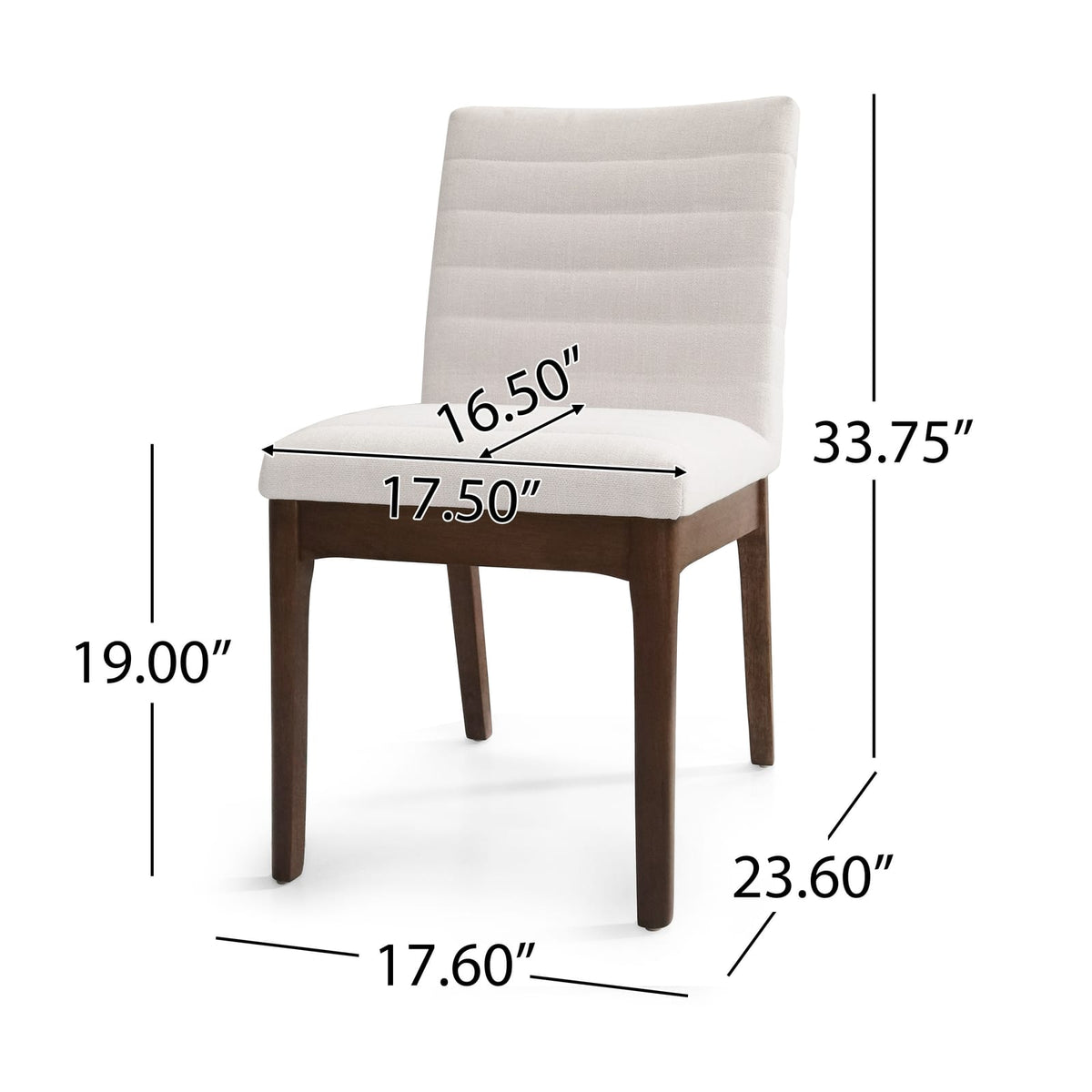 Black & Dark Walnut Dining Table Set - 5 Pieces