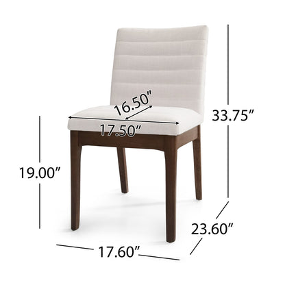 Black & Dark Walnut Dining Table Set - 5 Pieces