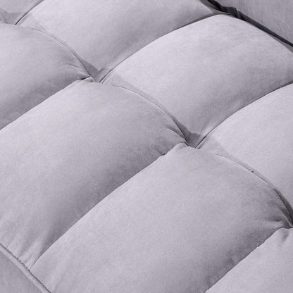 Grey Plywood Sofa Bed with USB Stand for Living Room Comfort