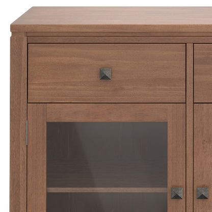 Cosmopolitan 54 Inch Wide Solid Wood Sideboard Buffet - Dark Brown
