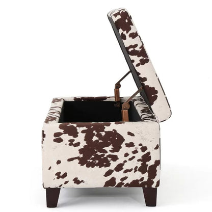 Storage Ottoman - Brown Multi Fabric for Living Room