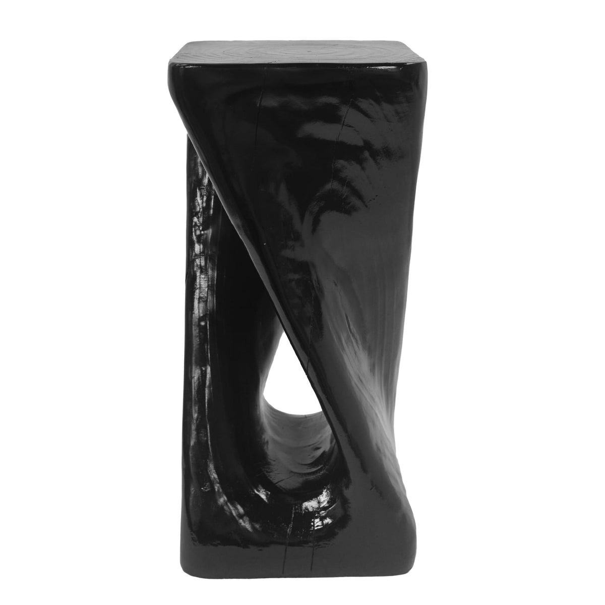 Black Magnesium Oxide Side Table - Outdoor Patio Accent
