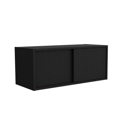 Note 32"W x 13"H Wall Cabinet - Black File Storage