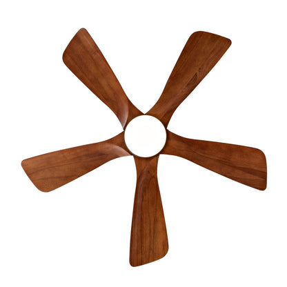 Black Ceiling Fan with Lights & Remote - 42 Inch Solid Wood