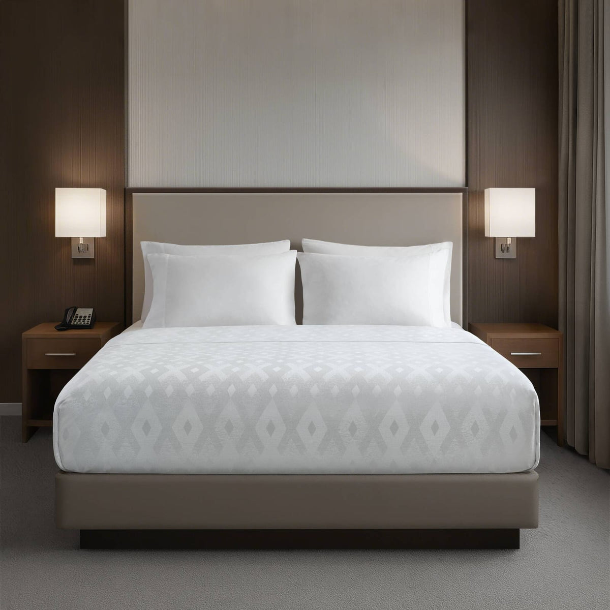 White Polyester Nova Coverlet - Full/Queen Size