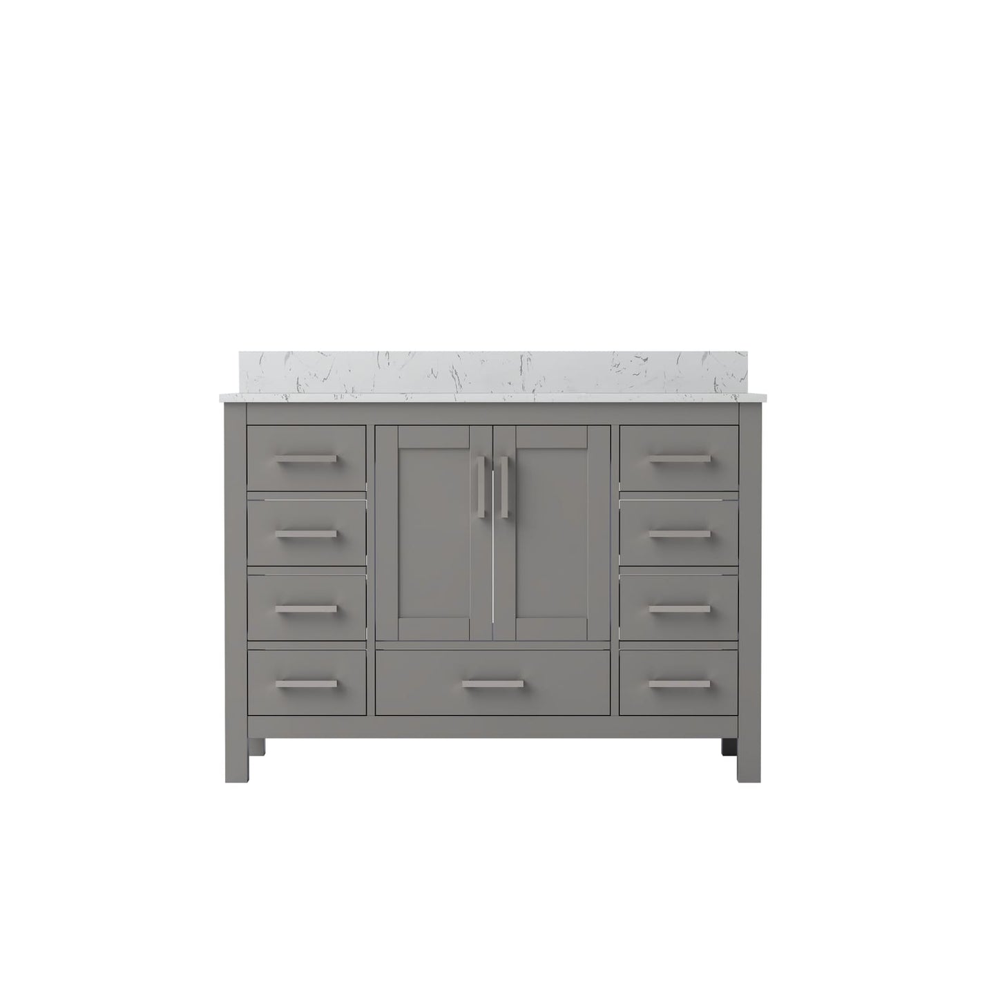 47" Gray Bathroom Vanity Cabinet - Storage & Sink Included