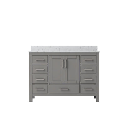 47" Gray Bathroom Vanity Cabinet - Storage & Sink Included