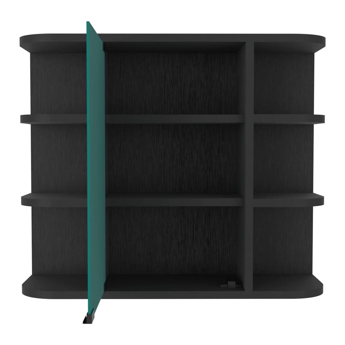Black Particle Board Bathroom Storage Cabinet for Vanity Organization
